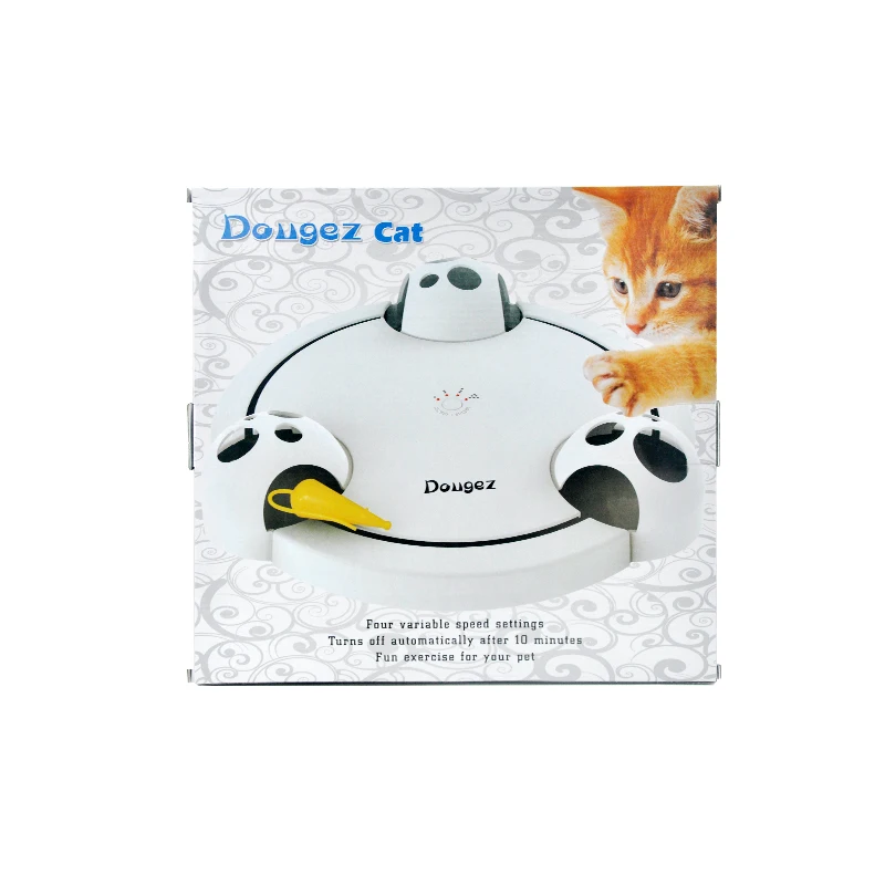 

Electric Cat Toy Smart Teasing Cat Stick Crazy Game Spinning Turntable Cat Chasing Catching Mouse Donut Automatic Turntable Toy