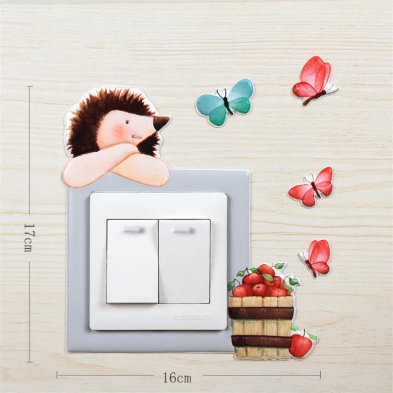 Настенный 3D выключатель света в виде животного фламинго свиньи | Дом и сад