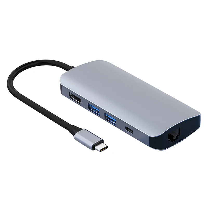 7 в 1 Тип-C док-станция для USB-C сплиттер подключен к Тетрадь - Цена: 3033.72