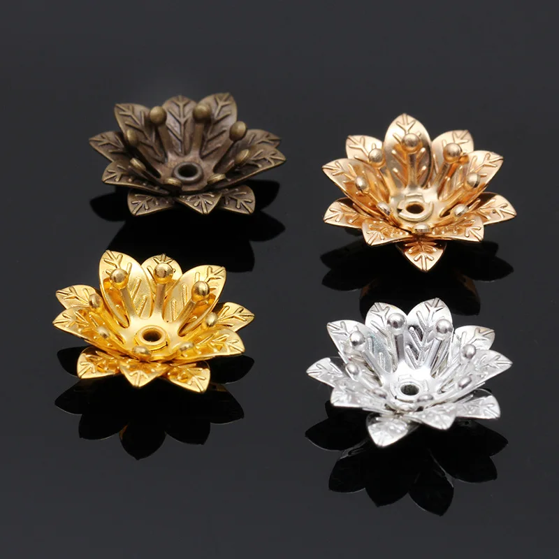 50 шт./лот 15 мм филигранные цветы медный материал базовая деталь аксессуары для