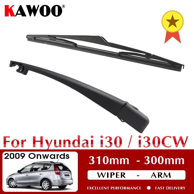 KAWOO Car Rear Wiper Blades Back Window Wipers Arm For Hyundai i30/i30CW Hatchback (2009 Onwards) 310mm Auto Windscreen Blade KAWOO Car Rear Wiper Blades Back Window Wipers Arm For Hyundai i30/i30CW Hatchback (2009 Onwards) 310mm Auto Windscreen Blade