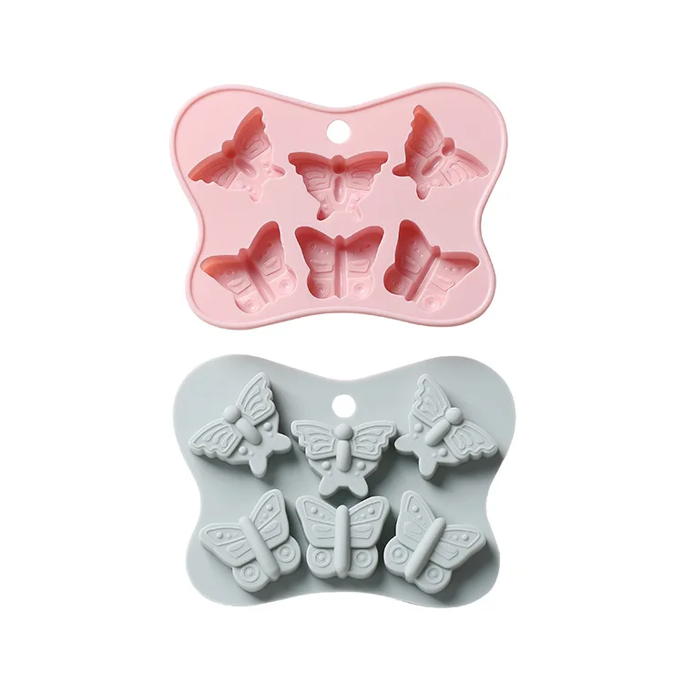 Силиконовая форма для торта с 6 отверстиями в форме бабочки шоколада конфет льда