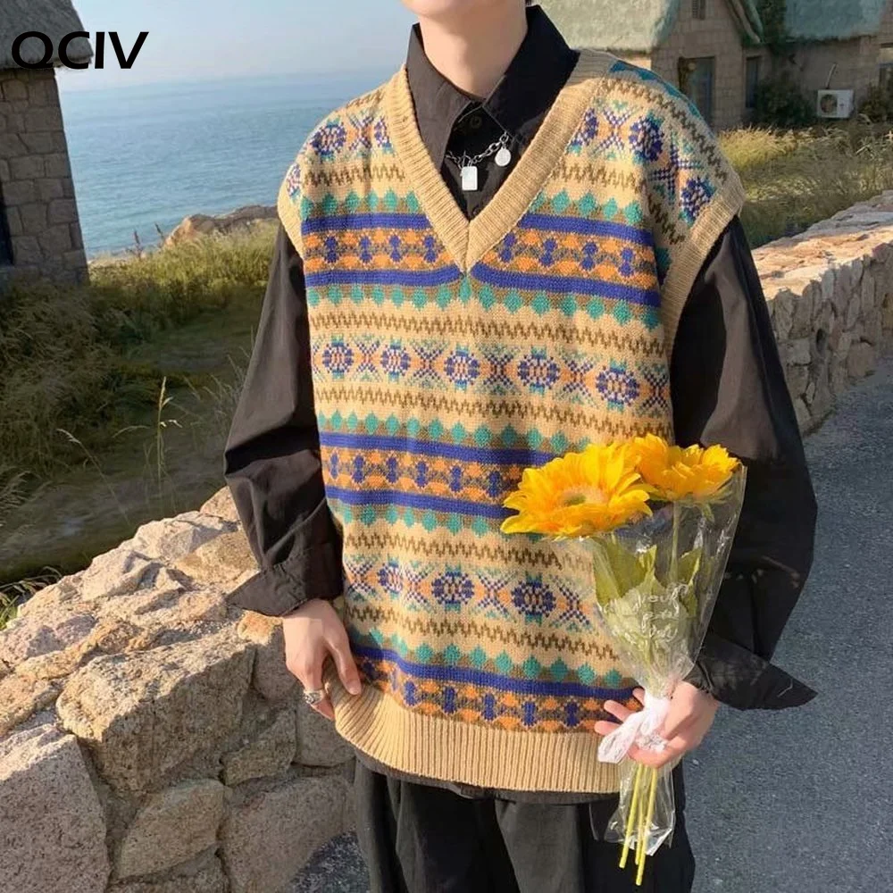 

Мужской свитер, жилет, осенняя одежда, теплый свитер без рукавов, мужские пуловеры, свитер, пальто, корейская мода, молодежная одежда, тренды