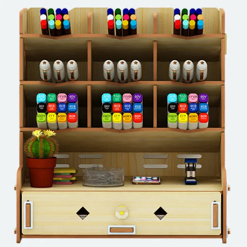 Деревянный Настольный органайзер многофункциональный настольный держатель для