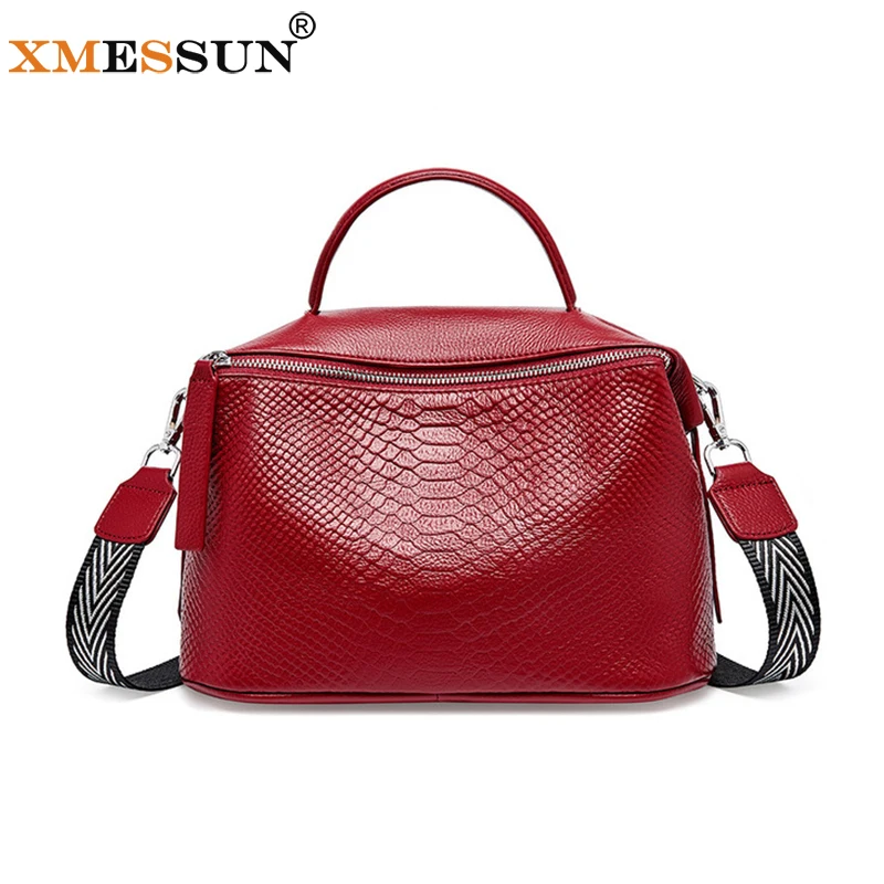 XMESSUN новые женские сумки из натуральной кожи питона роскошный дизайн женская