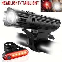 bicycle front light usb charging cycling mountain bike light 4 mode lighting bike front tail light set