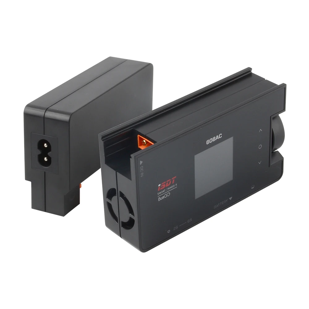 Cargador de bater&iacute;a inteligente ISDT 608AC AC 60W DC 200W 8A BattGo, descargador con fuente de alimentaci&oacute;n desmontable-4