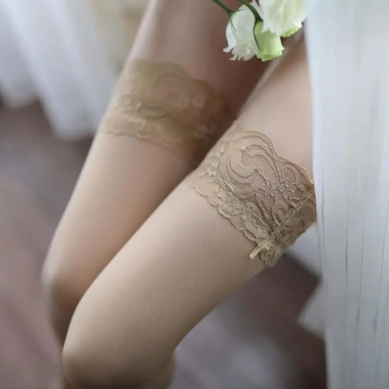 

Ladies sexy lingerie uniform temptation transparent lace stockings thigh socks transparent lace stockings uniform temptation