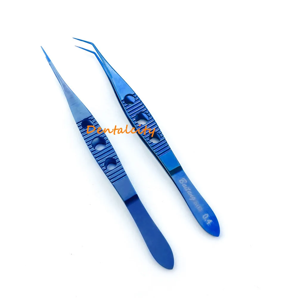 Зажим для пересадки волос изогнутый/Прямой пинцет 0 4 мм из титана | Красота и