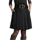 Новинка 2021 осень зима Женская шерстяная юбка модная женская плиссированная юбка с высокой талией повседневная юбка миди юбки женские S500