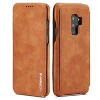 simple flip case for samsung galaxy s9 plus case leather magnetic luxury cover case for funda samsung s9 s9plus coque cover