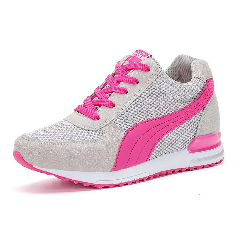 

RISTOP Women Sneakers 2021 Lace-Up Women's Vulcanize Shoes Sports Ladies Sneakers Breathable Plus Women Height Increase Shoes