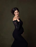 maternity photography props sexy lace maxi gown dress plus size pregnant women clothes pregnancy dress for photo accessories