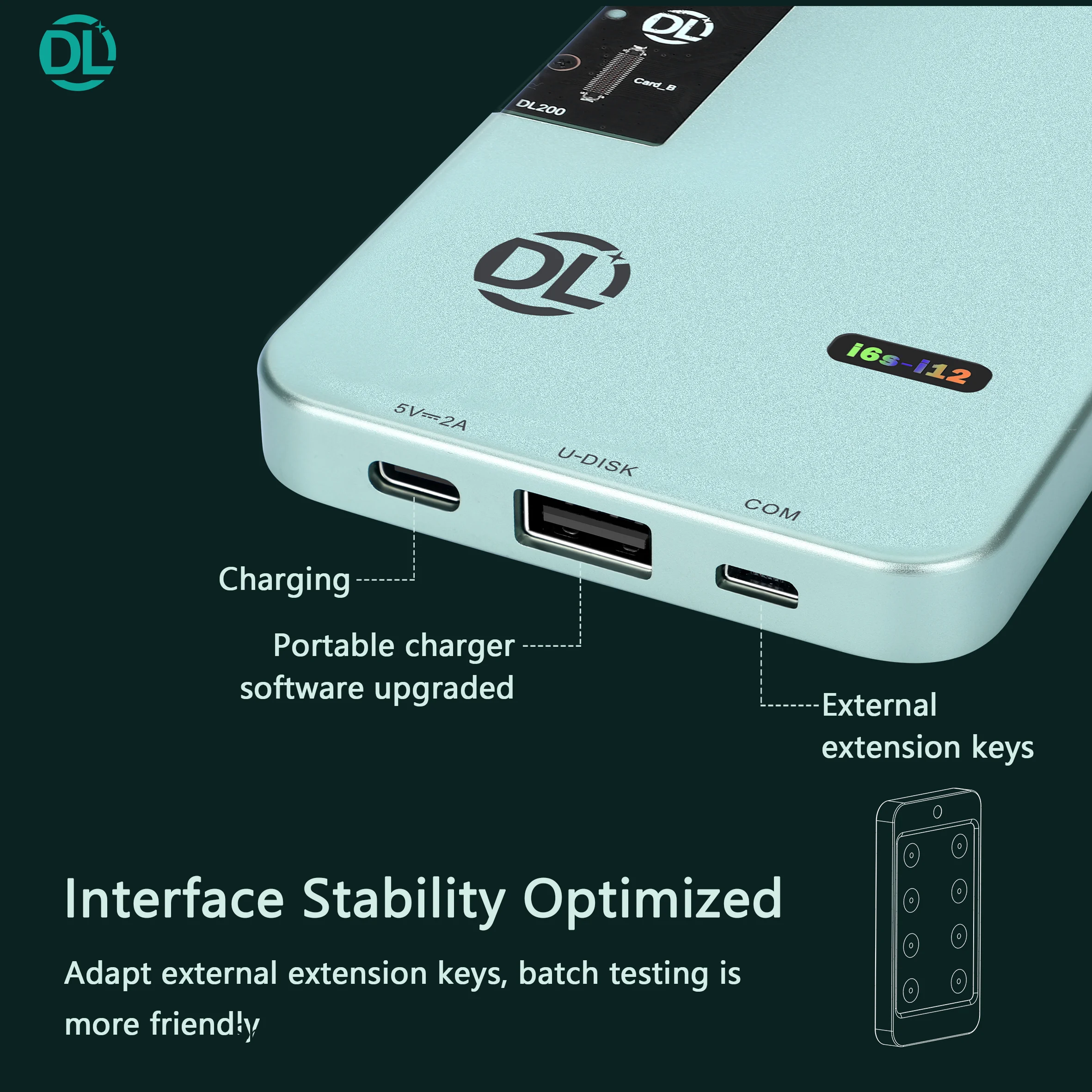 

DL200 LCD Screen Tester For iPhone 12 11 Pro MAX XS XR 8 7 6S Programmer Ambient Light Sensor Original Color True Tone 3D Touch