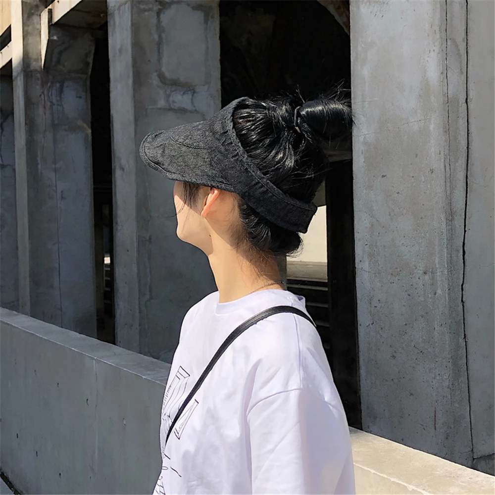 

Japanese wash cowboy empty hat summer sun-proof visor cap cap no top air-permeable adjustable baseball cap WS-2528