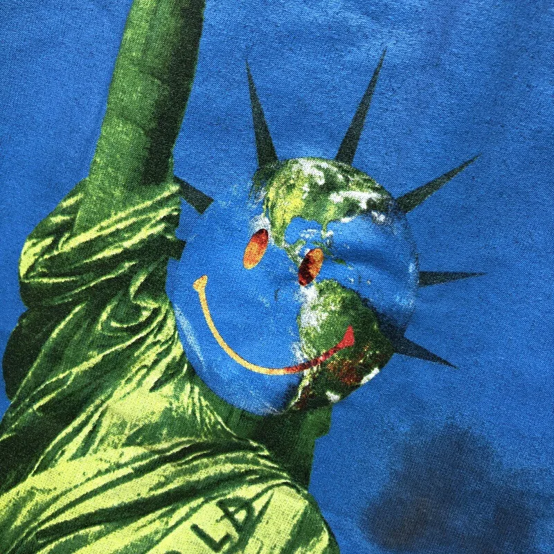 

2021ss Statue of Liberty Travis Scott Astroworld T shirts tees Men Women Washed Do Old Streetwear T-shirts