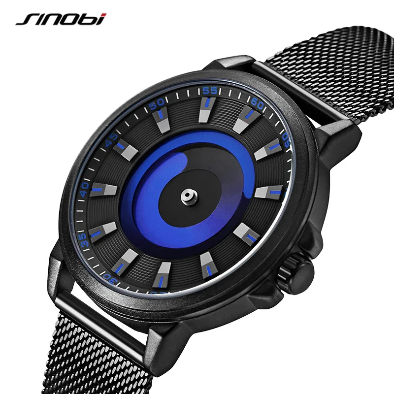 

SINOBI 2020 New Relogio Masculino Creative Japanese Movement Quartz Watch Mens Hip Hop Fashion Miyota Man Watch Stylish Clock