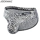 Трусы мужские Jockmail, с большим мешочком, сексуальное нижнее белье, бикини, гей-трусы, с леопардовым принтом, змеиный рисунок