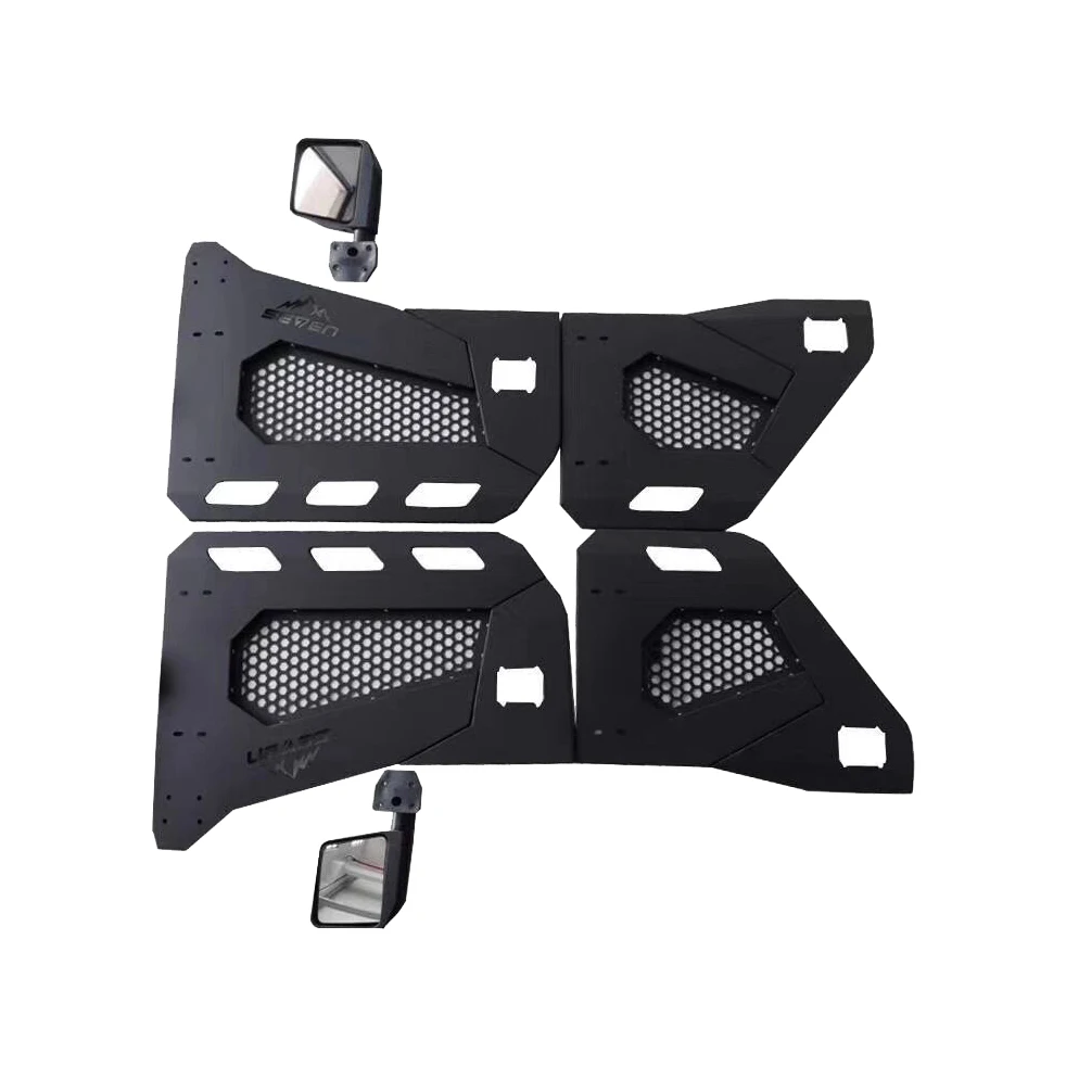 one set black steel half tube doors with side mirror 4 door for Jeep wrangler JL 2018 JL1172 | Автомобили и мотоциклы
