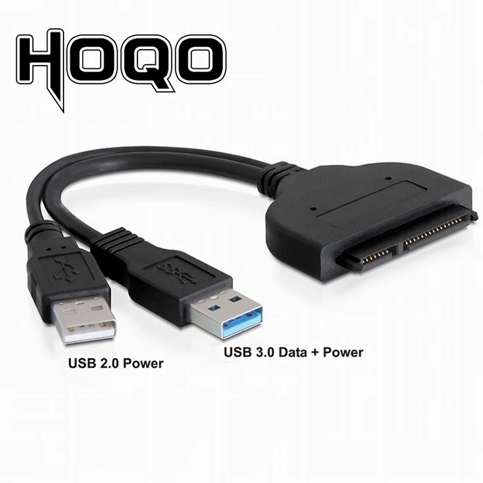 

USB 3.0 to SATA 22 Pin with extra USB2.0 power Adapter Y Cable for 2.5" Hard disk driver SSD 5Gbps 25cm