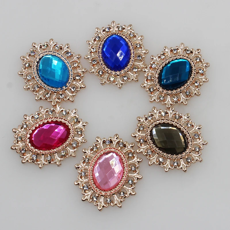 Золотистые подвески 10 шт. прозрачные стразы жемчужные пуговицы для свадебного