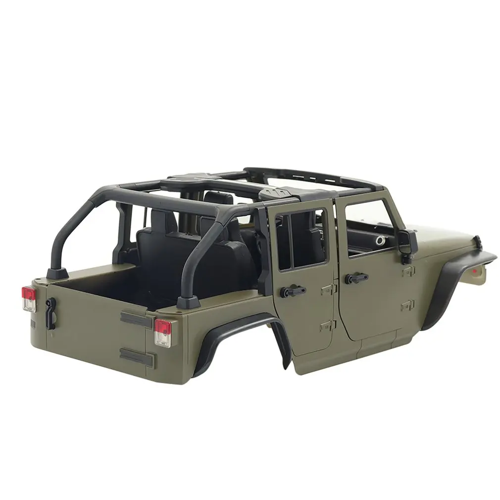 

Unassembled Kit 313mm Wheelbase Convertible Open Car Body Shell for 1/10 RC Crawler Axial SCX10 90046 Jeep Wrangler Accessories