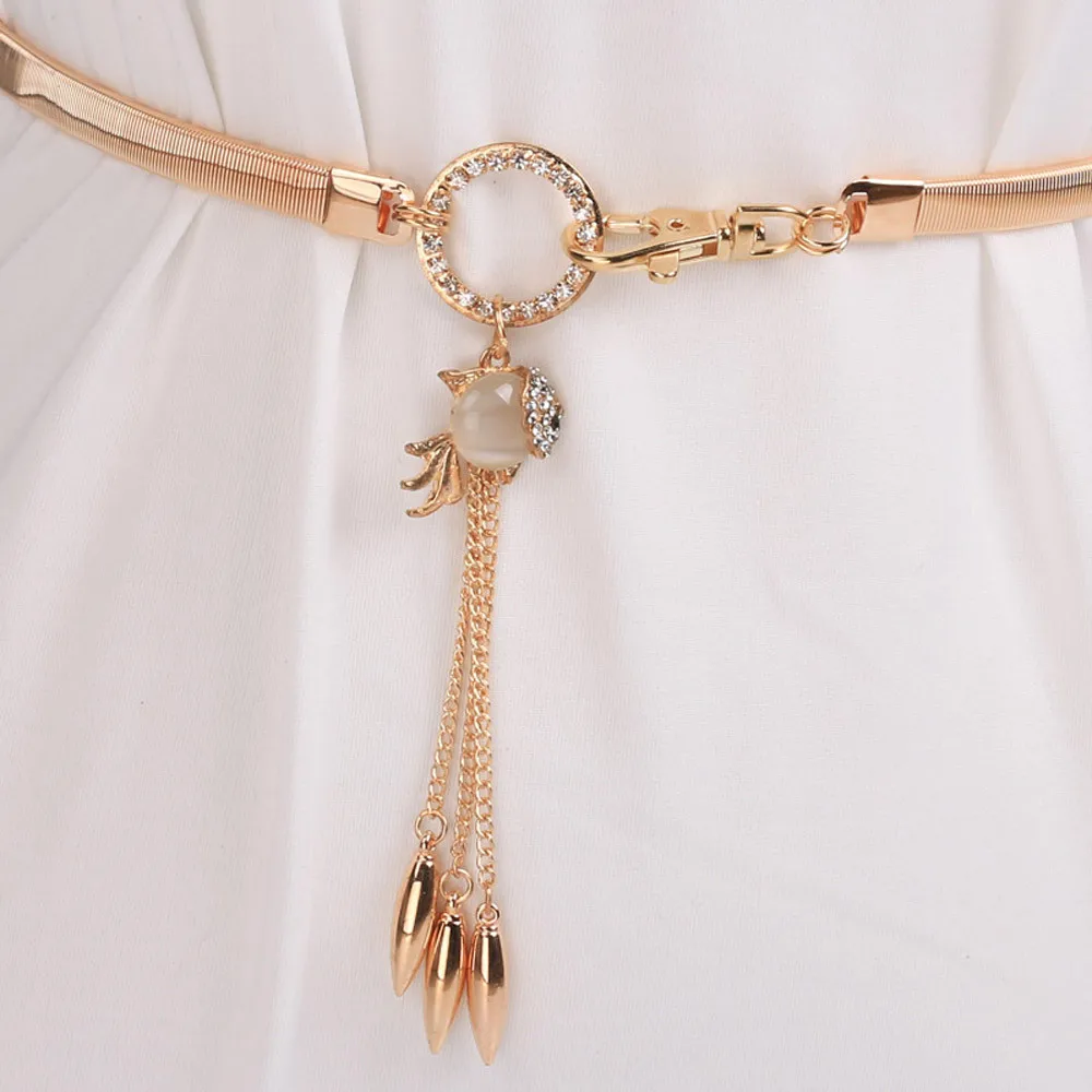 

Gold Belts for Women Fashion Waistbands All-match Multilayer Long Tassel for Party Jewelry Dress Waist Chain Coin Pendant Belts