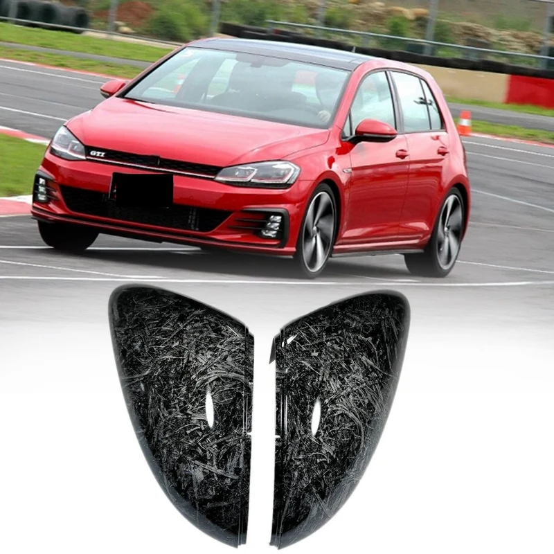 Автомобильный кованый карбоновый зеркальный чехол с боковым крылом для Golf 7 MK7 5 GTD