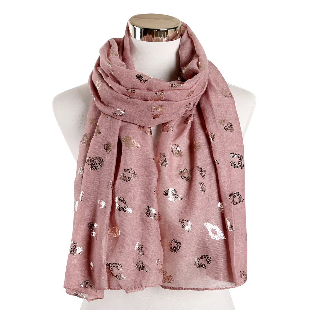 2019 дизайнерский шарф женский роскошный осенний Золотой вискозный Леопардовый