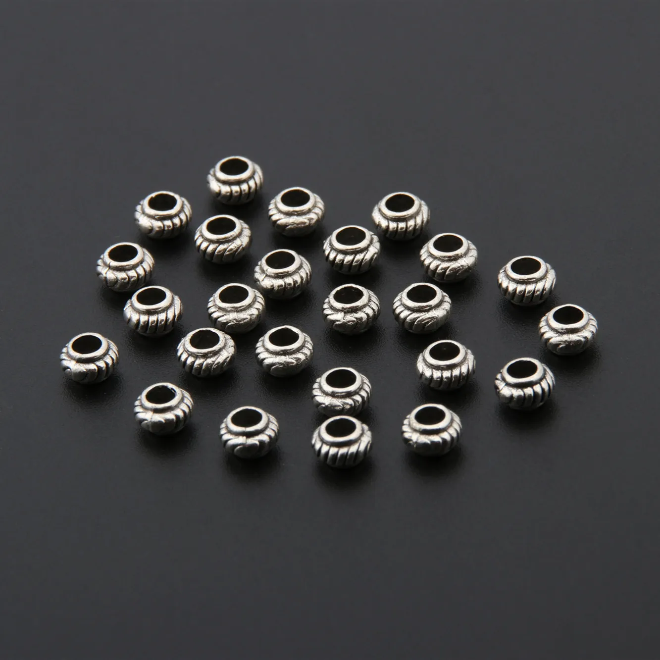 100 шт. серебряный цвет круглый разделитель для бусин Подвески изготовления