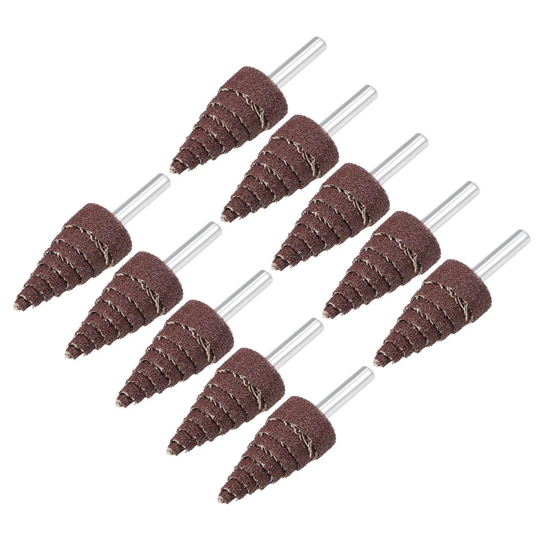 

uxcell 20mm Cone Shape Abrasive Flap Wheel 1/8-Inch Shank for Deburring Sanding Polishing 80 Grit 10 Pcs