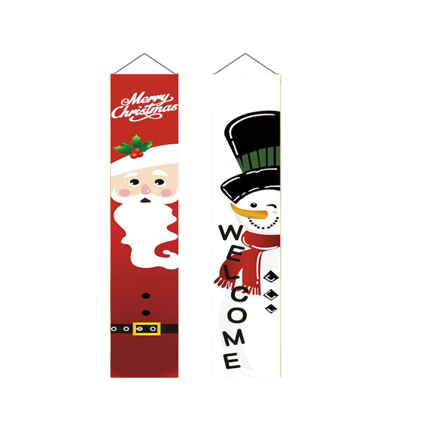 Рождественские занавески для дома двери Висячие окна праздничные украшения флаг