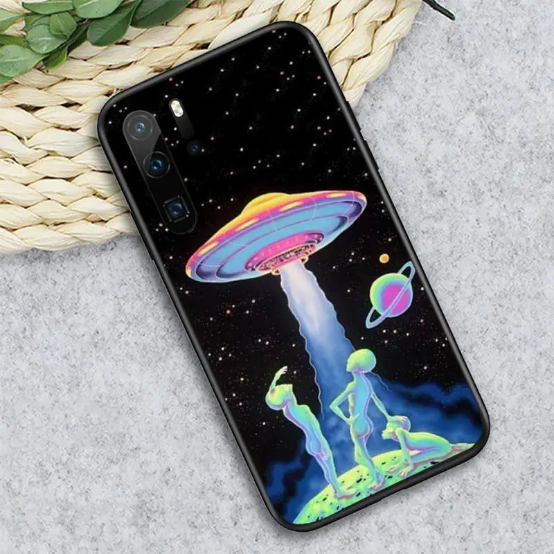 

Alien UFO Cartoon design Art high quality Phone Case For Huawei honor Mate P 10 20 30 40 i 9 8 pro x Lite smart 2019 nova 5t