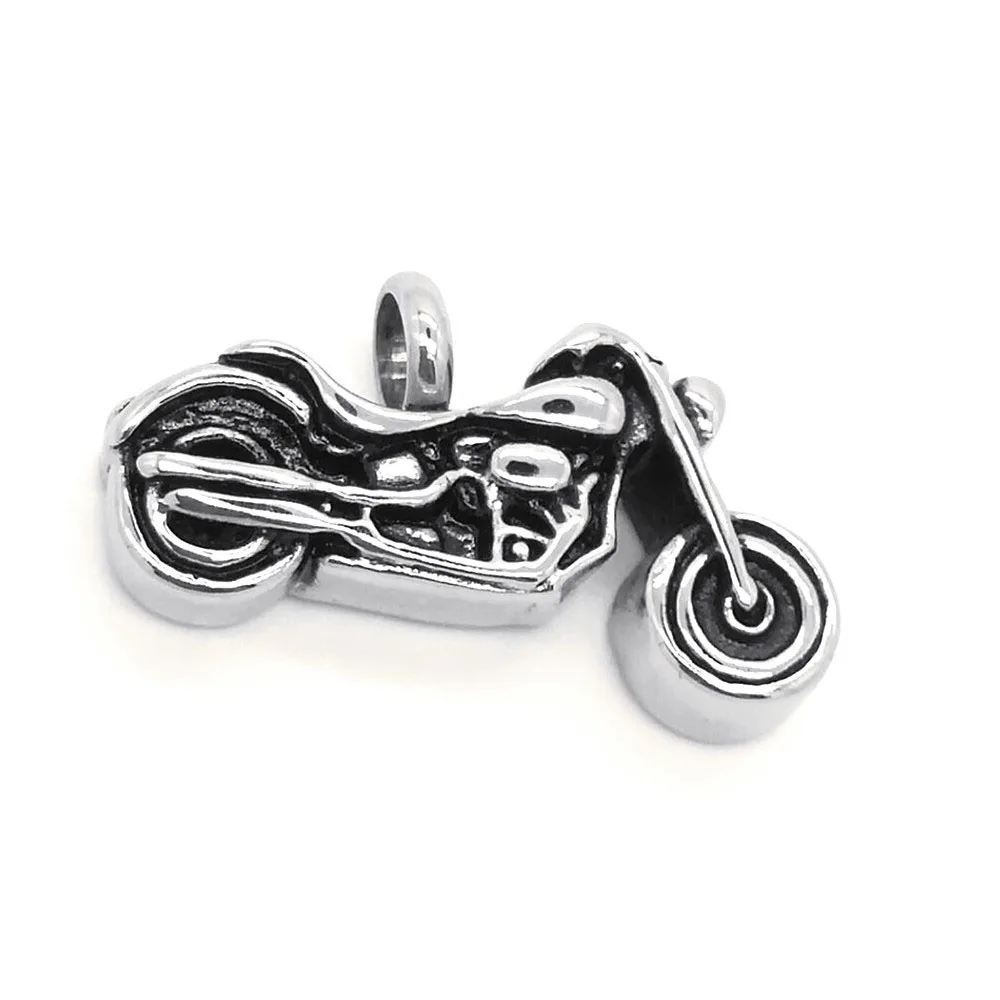 Cremation Punk Stainless Steel Motorcycle Rider Rock Pendant Charm Keepsake Memorial Urn Necklace For Ashes | Украшения и