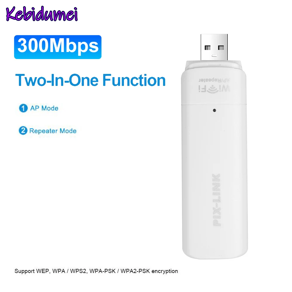 

Kebidumei Wi-Fi Смарт ТВ сетевой адаптер Портативный USB беспроводная сеть RJ45 ретранслятор 300 Мбит/с WiFi усилитель сигнала