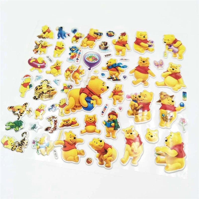 6 шт. наклейки Винни Медведь украшения для ногтей с днем рождения товары