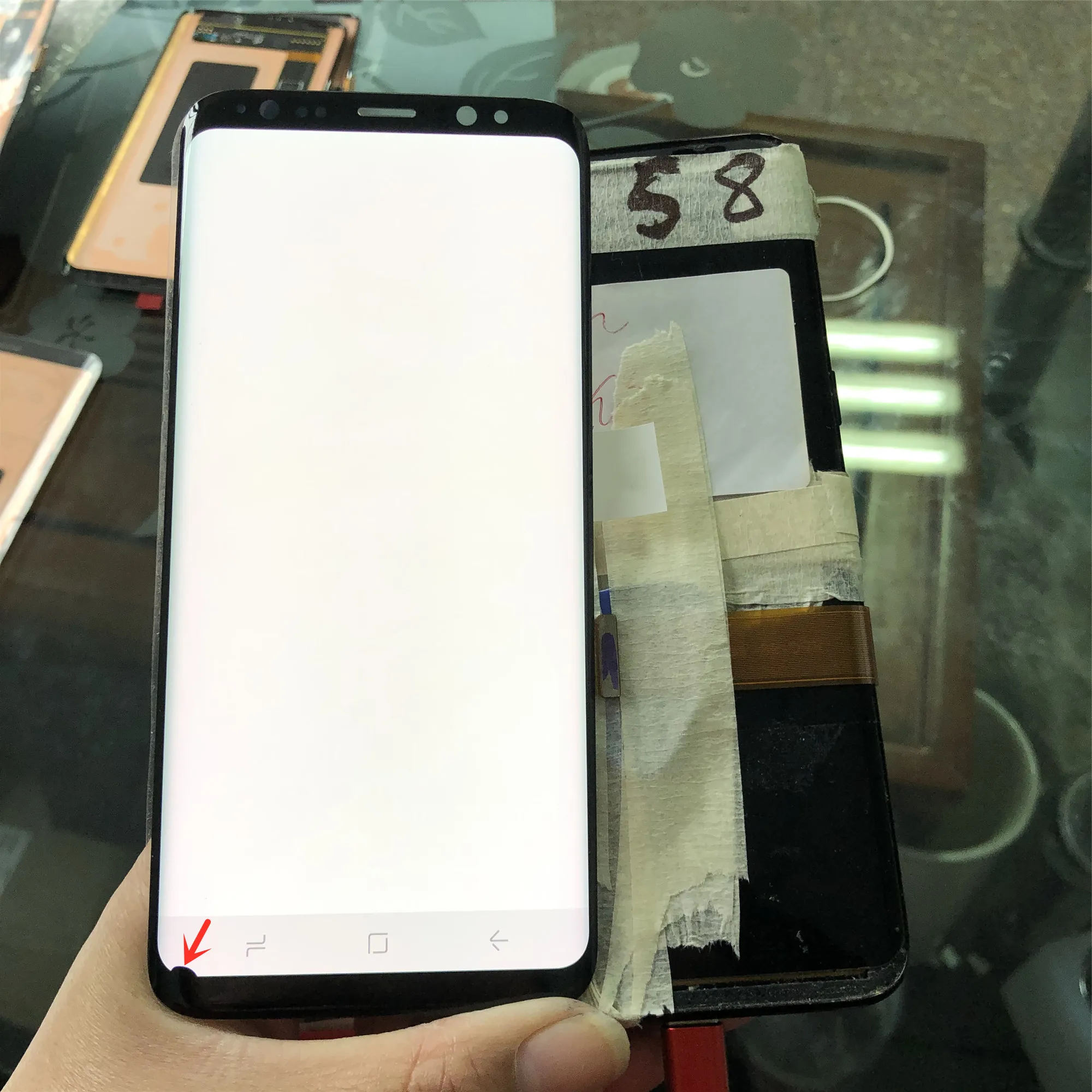 5.8'' SUPER AMOLED LCD with Frame for SAMSUNG GALAXY S8 Display G950 G950F Touch Screen Digitizer Replacement With dead pixels |