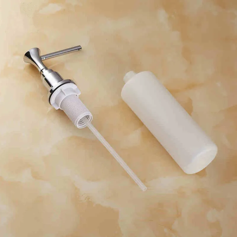 Дозатор жидкого мыла WZLY черная/хромированная латунная бутылка для кухонной