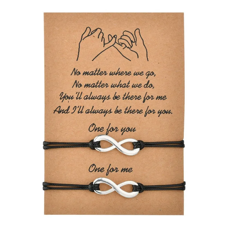 

2020 Best Friends Couples Bracelets Set For Women Girl Men Infinite Love Heart Compass Bracelet 2pcs/set Wish Jewelry