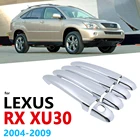 Набор хромированных ручек, Накладка для Lexus RX XU30 30 2004  2008 RX300 RX330 RX350 RX400h, аксессуары, наклейки, Стайлинг автомобиля 2005 2006