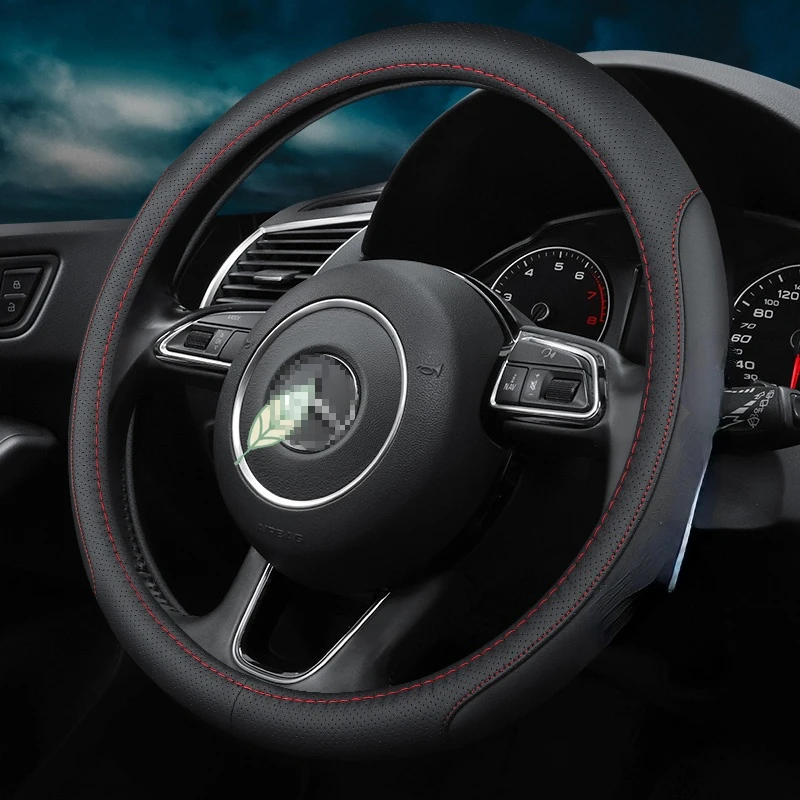 

Anti Skid Steering Wheel Cover for Mercedes Benz AMG W207 W209 W204 W219 W156 W253 W292 W166 W222 W221 Logo 38cm Accessories