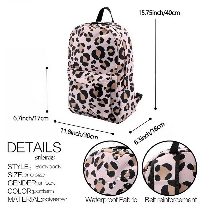 

Backpack Student Bag Cartoon Pattern 3D Print Quality Waterproof Bag Girl Boy -OPK