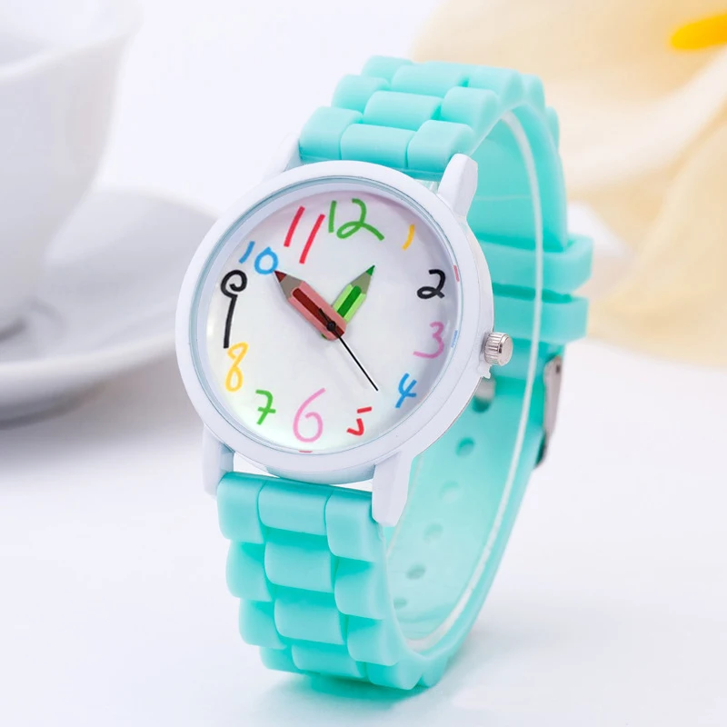 

NEW Children Wrist Watches intelligent digital Fashion Kids Watches Pencil pointer Quartz Boys Girl's Students All-Match Watch