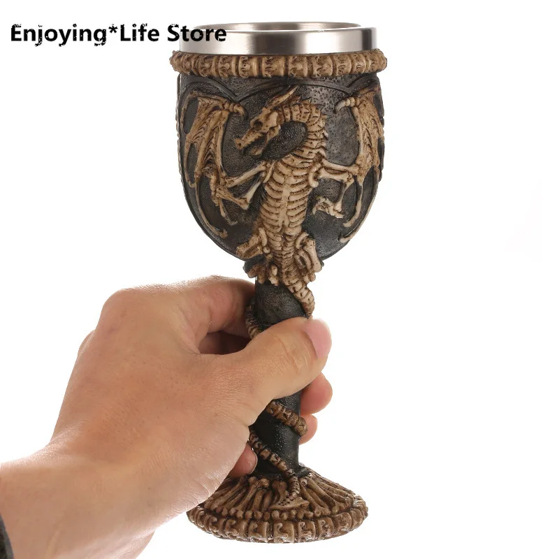 

Кружка из смолы, Череп, винное искусство, кружка из нержавеющей стали для пива, кофейные кружки, украшение для дома и бара на Хэллоуин