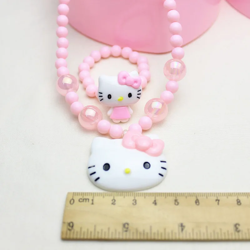 Hello kitty Аксессуары для волос Набор заколки для волос эластичные ленты для волос Детские Девочки ожерелья, браслеты, ювелирные изделия подарки на Рождество и день рождения