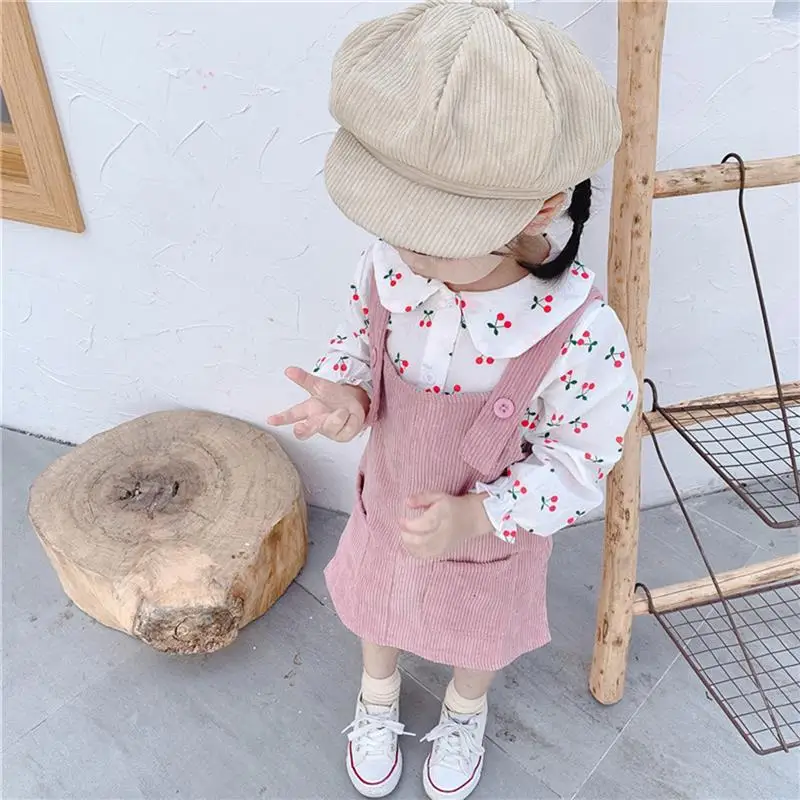 2019 г. одежда для маленьких девочек осенние детские юбки Милая вельветовый