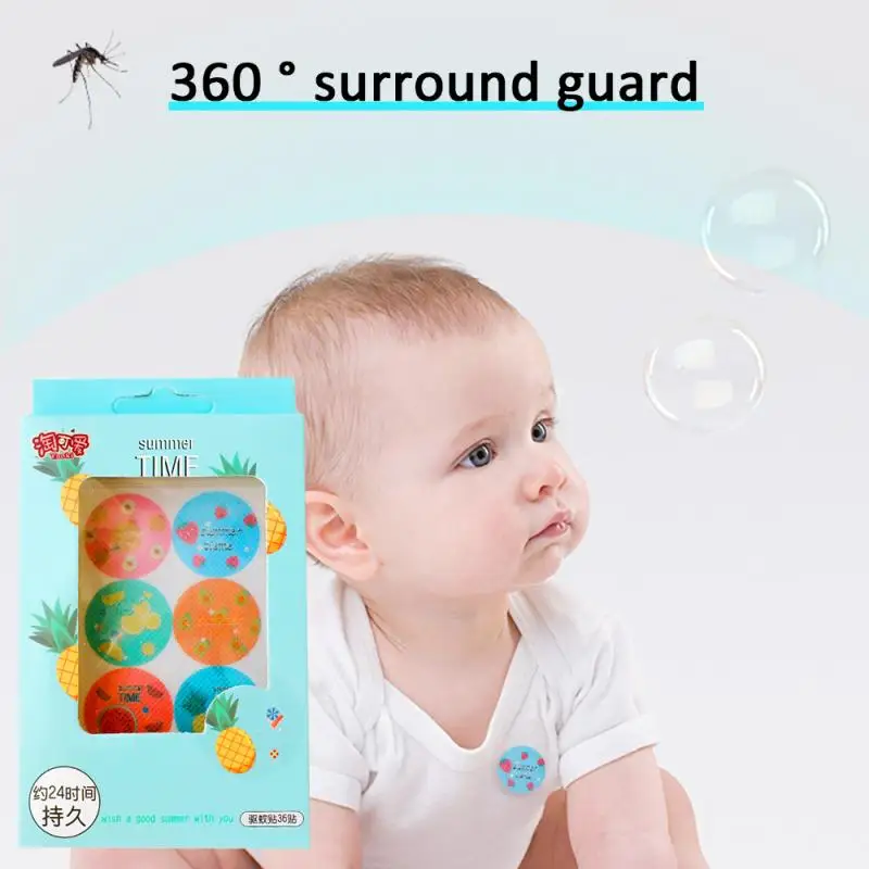 36 шт./кор. наклейки от комаров Сделай Сам патчи Мультфильм привод Отпугиватель