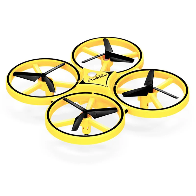 yellow drone Мини НЛО беспилотник жесты самолет индукционные дроны Смарт часы дистанционное зондирование Rc вертолет Супер сопротивление rc Квадрокоптер rc игрушка - Цвет: yellow drone