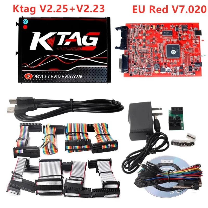 KESS Ktag K TAG V7.020 V2 V5.017 No Tokens Limited ECU чип тюнинг светодиодный Адаптер BDM рамки