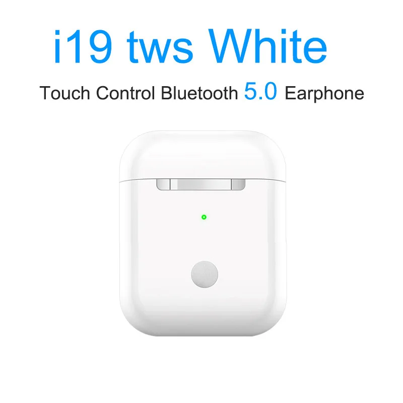 i19 White I19 TWS Pop up Мини Беспроводная гарнитура наушники i20 tws Bluetooth 5,0 наушники PK i12 i60 i80 i200 i9s для iphone телефонов - Цвет: i19 White
